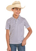 ROCK & ROLL NAVY TEXAS PRINT POLO - KIDS BOYS POLO - TB51T08222