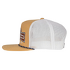 LAZY J RANCH WEAR MUSTARD & WHITE DIAMOND BANNER - HATS CAP  - MUSWHT4BANNER