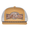 LAZY J RANCH WEAR MUSTARD & WHITE DIAMOND BANNER - HATS CAP  - MUSWHT4BANNER