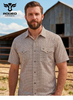 RODEO BROWN AZTEC SNAP PRINT - MENS SHIRT  - MPS110S-1141
