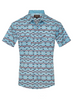 RODEO SKY BLUE AZTEC SNAP PRINT - MENS SHIRT  - MPS110S-1142