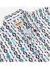 RODEO AZTEC WHITE/BLUE PRINT - MENS SHIRT  - RT101S-1052