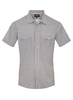 RODEO BROWN AZTEC SNAP PRINT - MENS POLO  - RT101S-1103