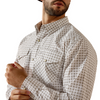 ARIAT FRANZ FITTED WHITE PRINT - MENS SHIRT  - 10073625