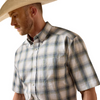 ARIAT SANTANA KEY LARGO BLUE PLAID - MENS SHIRT  - 10073608