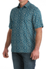 CINCH BLUE AZTEC ARENAFLEX PRINT - MENS POLO  - MTK1865037