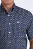 CINCH ROYAL BLUE PRINT - MENS SHIRT  - MTW1111514