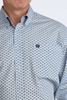 CINCH LIGHT BLUE GEO PRINT - MENS SHIRT  - MTW1106076