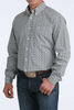 CINCH BLUE GEOMETRIC PRINT - MENS SHIRT  - MTW1106080