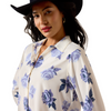 ARIAT HOMESTYLE ROSES ARE BLUE PRINT - LADIES SHIRT  - 10073503
