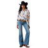 ARIAT HOMESTYLE ROSES ARE BLUE PRINT - LADIES SHIRT  - 10073503