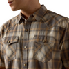 ARIAT RETRO HELIX DARK GULL PLAID - MENS SHIRT  - 10073574