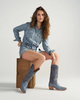 TECOVAS THE ANNIE CHAMBRAY OSTRICH - BOOT LADIES  - W21095CBY