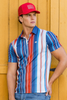 KIMES RANCH REIN BLUE STRIPE - MENS POLO  - MSH0000215-BL001