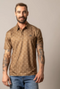 KIMES RANCH BARTRAM BROWN PRINT - MENS POLO  - MSH0000210