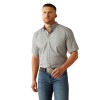 ARIAT WRINKLE FREE OBERT GREY PRINT - MENS SHIRT  - 10054809