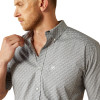 ARIAT WRINKLE FREE OBERT GREY PRINT - MENS SHIRT  - 10054809