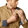 ARIAT WF DARRYL KHAKI PRINT - MENS SHIRT  - 10062196