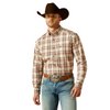 ARIAT TOBIAS CLASSIC FIT TAN PLAID - MENS SHIRT  - 10062214