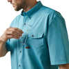 ARIAT TEK CARIBBEAN SEA HEATHER - MENS SHIRT  - 10043580