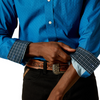 ARIAT WF COLIN FITTED BLUE PRINT - MENS SHIRT  - 10062234