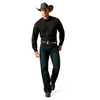 ARIAT WRINKLE FREE BLACK SNAP - MENS SHIRT  - 10062469