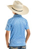 ROCK & ROLL BLUE MINI AZTEC GEO PRINT - KIDS BOYS POLO - BB51T08710