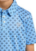 ROCK & ROLL BLUE MINI AZTEC GEO PRINT - KIDS BOYS POLO - BB51T08710