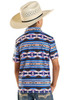ROCK & ROLL ROYAL BLUE AZTEC PRINT POLO - KIDS BOYS POLO - BB51T08722