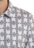 ROCK & ROLL AZTEC LIGHT GREY PRINT - MENS POLO  - BM51T08724