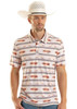 ROCK & ROLL NATURAL AZTEC PRINT - MENS POLO  - BM51T08721