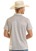 ROCK & ROLL WHITE AZTEC MINI GEO PRINT - MENS POLO  - BM51T08711