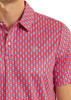 ROCK & ROLL HOT PINK AZTEC PRINT - MENS POLO  - BM51T08714