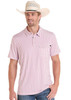 ROCK & ROLL PINK STRIPE SNAP POLO - MENS POLO  - BM51T09060