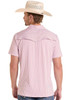 ROCK & ROLL PINK STRIPE SNAP POLO - MENS POLO  - BM51T09060