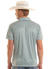 ROCK & ROLL TEAL MINI AZTEC GEO PRINTED - MENS POLO  - BM51T08713