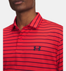 UNDER ARMOUR MATCHPLAY STRIPE MIDNIGHT RED - MENS POLO  - 6010980-600