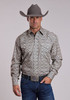 STETSON GREY BANDANA PRINT - MENS SHIRT  - 11-001-0425-4024GY