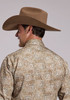 STETSON FAN PAISLEY PRINT BROWN - MENS SHIRT  - 11-001-0425-4025BR