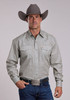 STETSON GREY RUNNING DIAMOND PRINT - MENS SHIRT  - 11-001-0425-4023GY