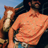 PONCHO  THE BISBEE ORANGE DIAMOND - MENS SHIRT  - THE BISBEE