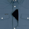 PONCHO  THE DOGTOOTH SLATE BLUE - MENS SHIRT  - THE DOGTOOTH