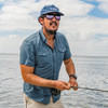 PONCHO  THE DOGTOOTH SLATE BLUE - MENS SHIRT  - THE DOGTOOTH