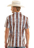 ROCK & ROLL BLUE & BROWN AZTEC PRINT - MENS POLO  - BM51T08723