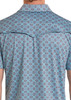 ROCK & ROLL TURQUOISE MEDALILION PRINT - MENS POLO  - BM51T09056