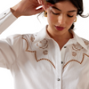 ARIAT LATTICE WHITE SHIRT - LADIES SHIRT  - 10073667
