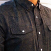 PONCHO  BLACK FLORAL PERFORMANCE NYLON - MENS SHIRT WESTERN SNAPS - THE PAT GARRETT