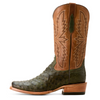 ARIAT OLIVE FULL QUILL OSTRICH - BOOT MENS WESTERN - 10053827