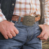 ATTITUDE BY MONTANA SILVERSMITHS SURROUNDED BY FAITH - ACC BUCKLE  - A1076C