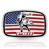 ATTITUDE BY MONTANA SILVERSMITHS AMERICA LOVES BULL RIDING PBR - ACC BUCKLE  - A1090PBR